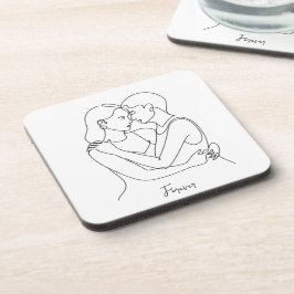 Porta-copo Essência Lésbica de Arte da Linha do Amor
