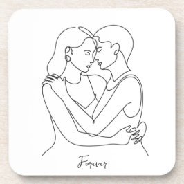 Porta-copo Essência Lésbica de Arte da Linha do Amor