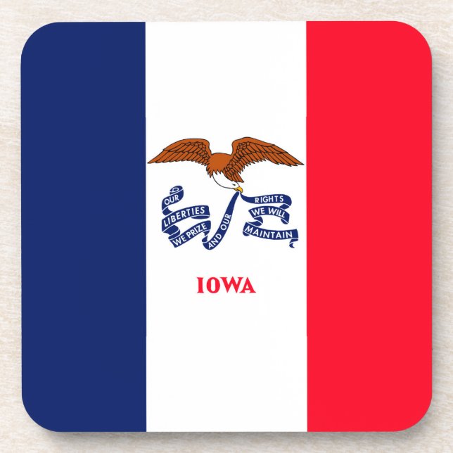 Porta-copo Estado de Iowa Flag Design (Frente)
