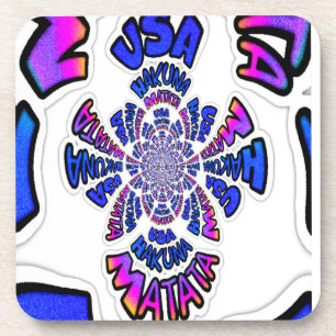 Porta-copo Estados Unidos Uma bela design de citação de texto