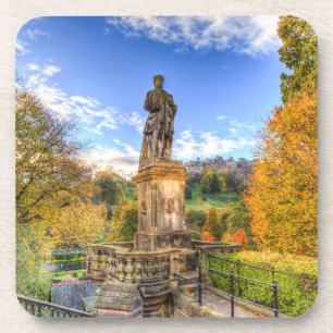 Porta-copo Estátua De Allan Ramsey E Castelo De Edimburgo