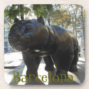 Porta-copo Estátua do gato de Barcelona no Las Ramblas