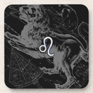 Porta-copo Estilo Cromo Leo Zodiac Sinal em Hevélio
