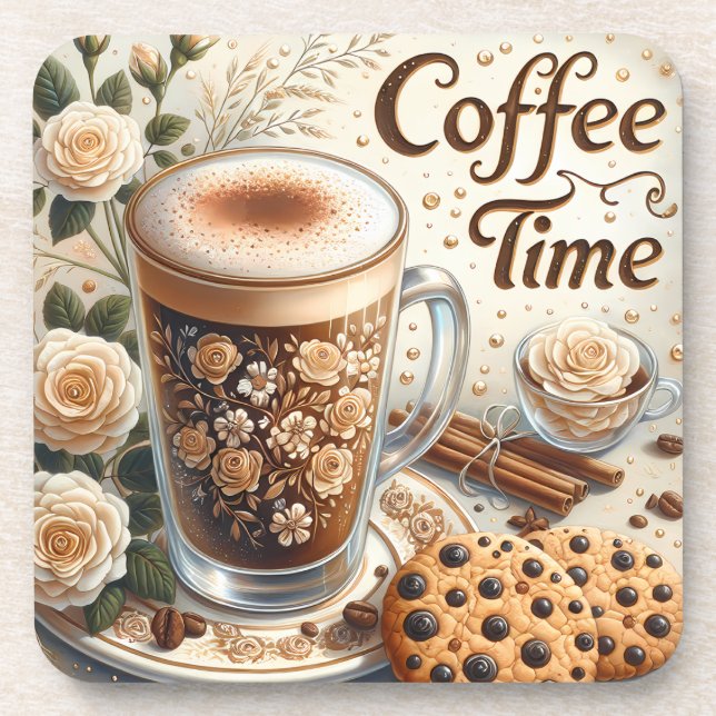 Porta-copo Estilo de Café Bonito (Frente)