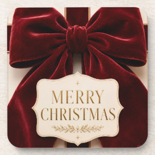 Porta-copo Estilo de Natal com Laço de Veludo Elegante Person