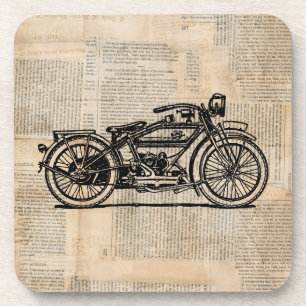 Porta-copo Estilo de Texto do Jornal de Arte de Motocicleta V