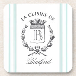 Porta-copo Estilo de Vintage Nome Personalizado e Monograma d