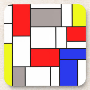 Porta-copo estilo Mondrian