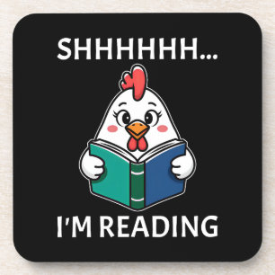 Porta-copo Estou lendo livro lendo livro de frango