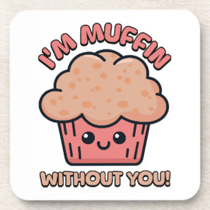 Porta-copo Estou Muffin Sem Você! Desenho Animado de Muffin F