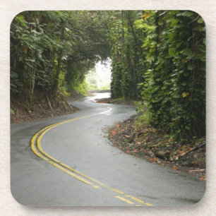 Porta-copo Estradas de enrolamento através da floresta