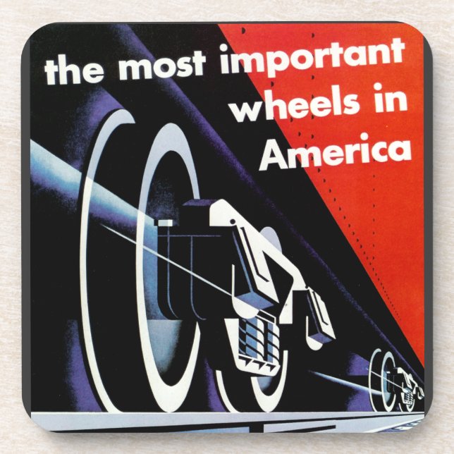 Porta-copo Estradas de Ferro - Rodas Mais Importantes na Amér (Frente)