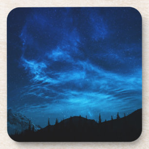 PORTA-COPO ESTRELAS BRILHANTES NUM CÉU ESCURO E AZUL