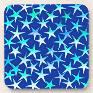 Porta-copo Estrelas satíricas, azul pálido sobre cobalto