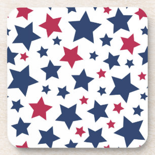 Porta-copo Estrelas Vermelhas e Azuis - Padrão de bandeira Am
