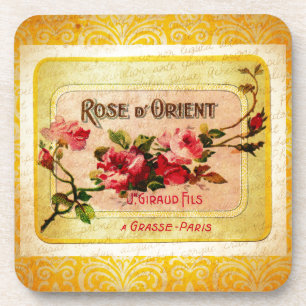 Porta-copo Etiqueta de Perfume Francês Vintage