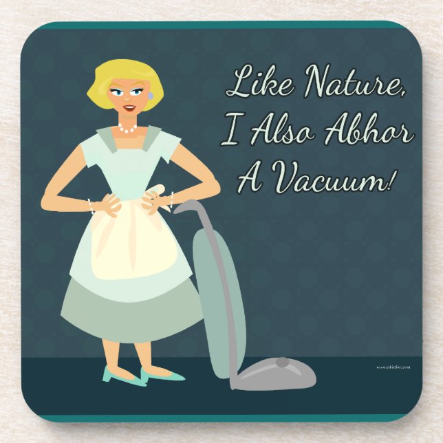 Porta-copo Eu abomino um vácuo (Frente)