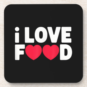 Porta-copo Eu adoro Comida Engraçado Presente de Foodie para 