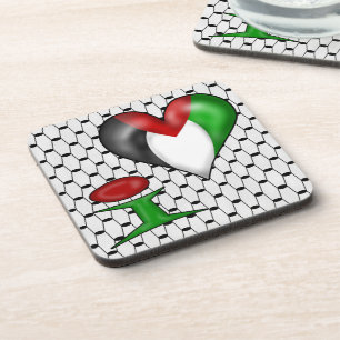 Porta-copo Eu amo a Palestina
