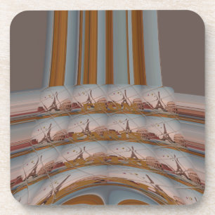 Porta-copo Eu amo a Torre Eiffel Paris com amor azul céu azul