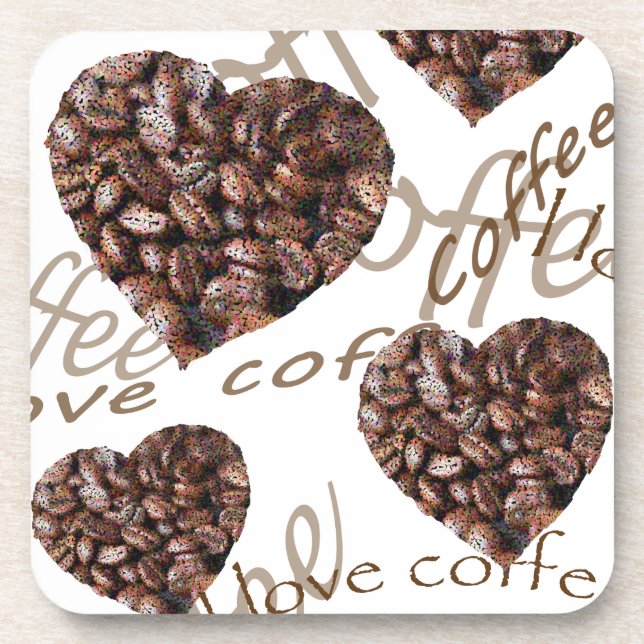 Porta-copo Eu Amo Café!! (Frente)