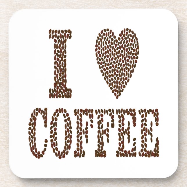 Porta-copo Eu Amo Café (Frente)