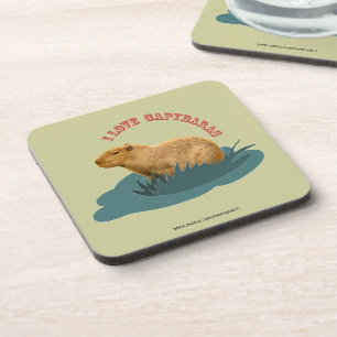 Porta-copo Eu amo capivaras Cork Coaster
