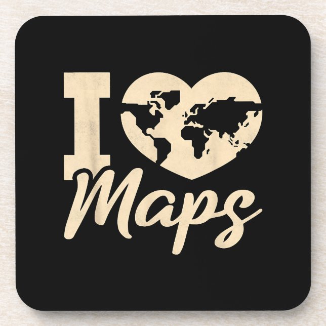 Porta-copo Eu Amo Mapas, Geografia (Frente)
