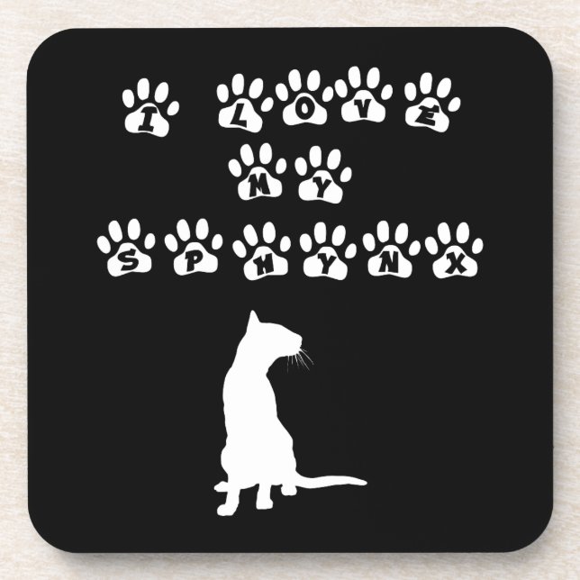 Porta-copo Eu Amo Meu Branco Esfingx (Frente)