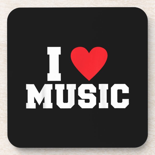 Porta-copo Eu amo o Music Lover (Frente)