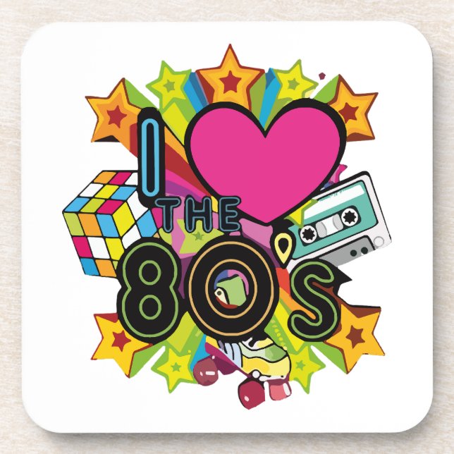 Porta-copo eu amo os anos 80 (Frente)