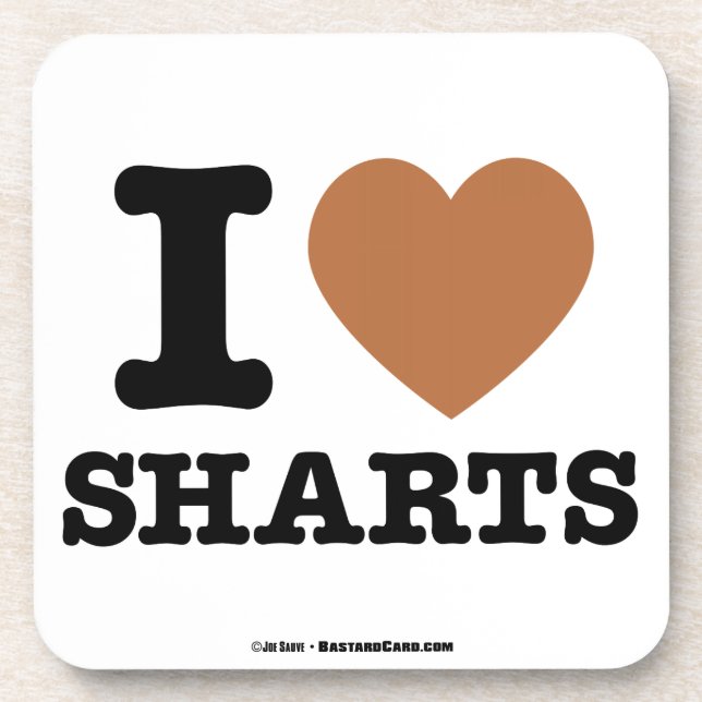 Porta-copo Eu Amo Sharts (Frente)