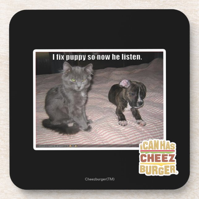 Porta-copo Eu fixo o filhote de cachorro (Frente)