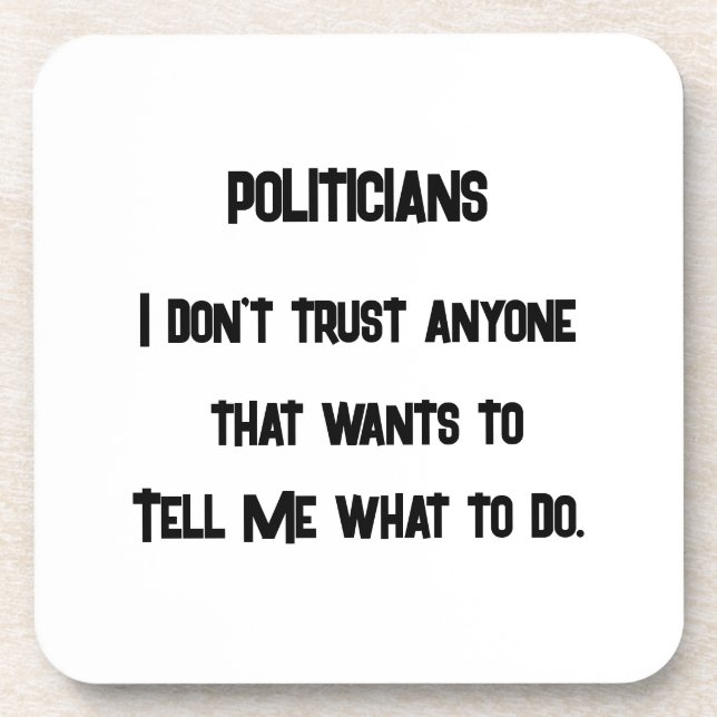 Porta-copo Eu não confio (Frente)
