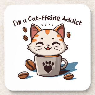 Porta-copo Eu sou um viciado em Cat-ffeine