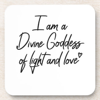 Porta-copo Eu sou uma Deusa Divina da Luz e do Amor