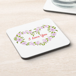 Porta-copo Eu te amo flores bonitas