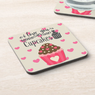 Porta-copo Eu te amo mais do que Cupcakes beberam uma montanh