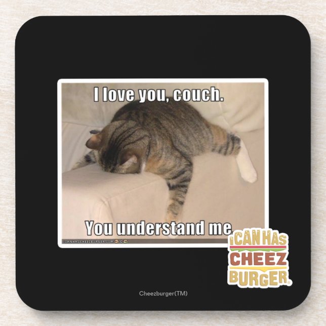 Porta-copo Eu te amo, sofá (Frente)