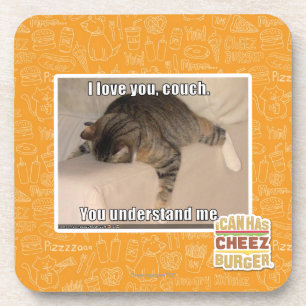 Porta-copo Eu te amo, sofá