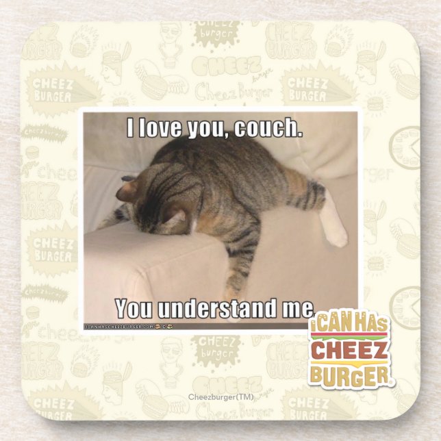 Porta-copo Eu te amo, sofá (Frente)