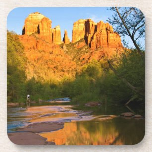 Porta-copo EUA, Arizona. Cathedral Rock ao pôr do sol