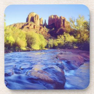 Porta-copo EUA, Arizona, Sedona. Cathedral Rock refletindo 2