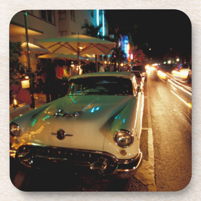 Porta-copo EUA, FL, Miami, South Beach à noite.2 (Frente)