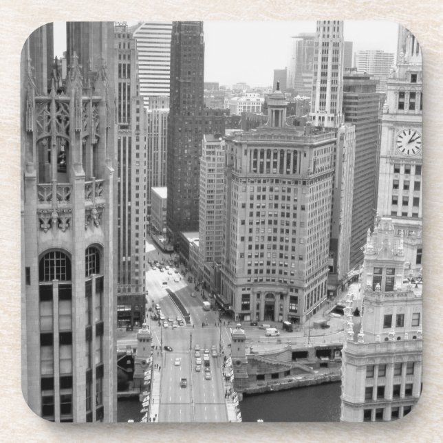 Porta-copo EUA, IL, Chicago, Loop do Hotel (Frente)