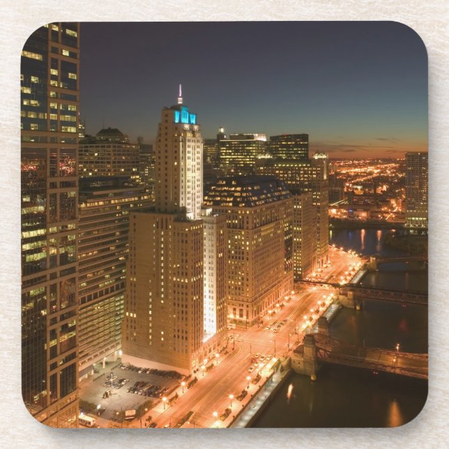 Porta-copo EUA, Illinois, Chicago: O loop: Edifícios (Frente)