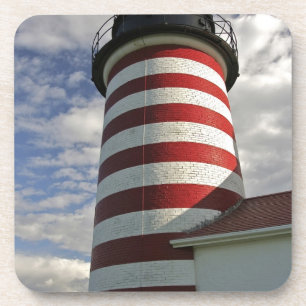 Porta-copo EUA, Maine, Lubec. Farol West Quoddy Head