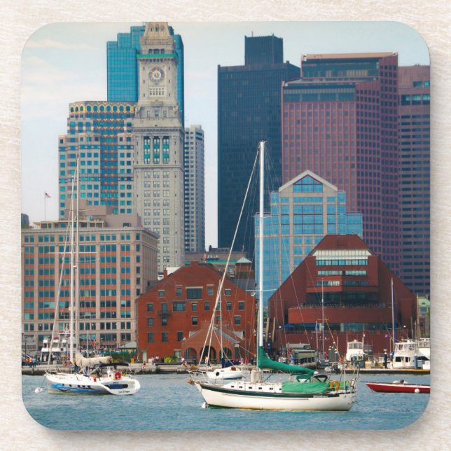 Porta-copo EUA, Massachusetts. Vista panorâmica da orla marít (Frente)