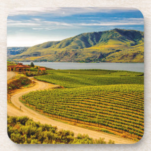 Porta-copo EUA, Washington, Lago Chelan. Benson Vineyards