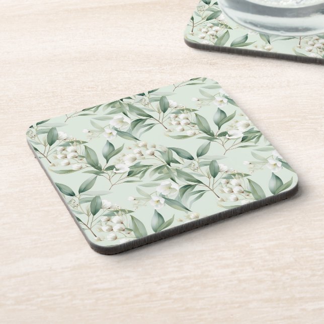Porta-copo Eucalipto Floral Verde de Sage Suave (Left Side)